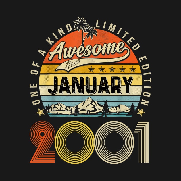 Awesome Since February 2001 Vintage 22nd Birthday by PlumleelaurineArt