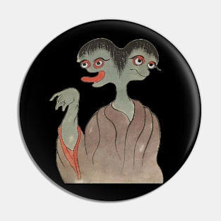 Two Headed Creature Monster Japanese Yokai Art Folklore Pin