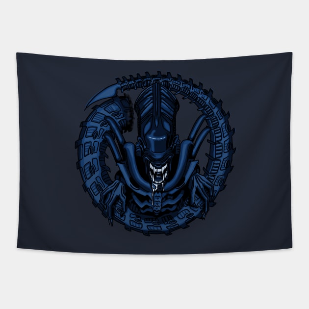 Into Darkness, Alien tribute Tapestry by AlexRoivas