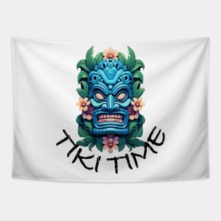 Tiki Time, with Black Lettering Tapestry