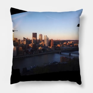 Photo Pittsburgh Pennsylvania skyline USA city tall building sky Pillow