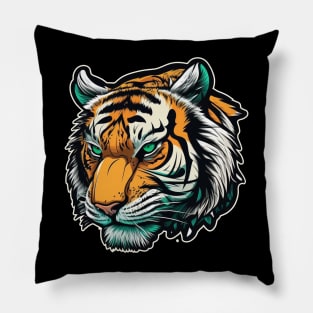 Tiger Design Vivid Colors Pillow