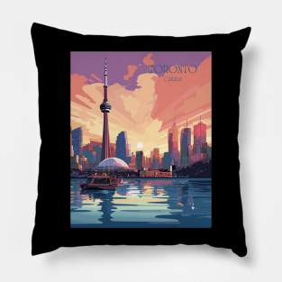 Toronto, Ontario, Canada, Travel Print, Travel Wall Art, Travel Home Décor, Travel Gift Art Pillow