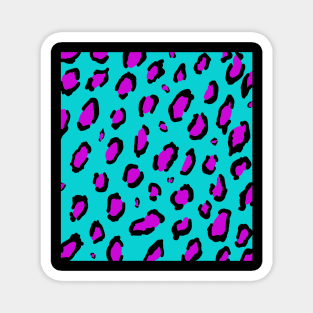 Blue Purple Leopard Animal Print Magnet