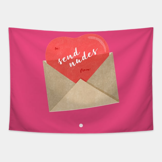 Send Nudes Envelope Tapestry by Evlar