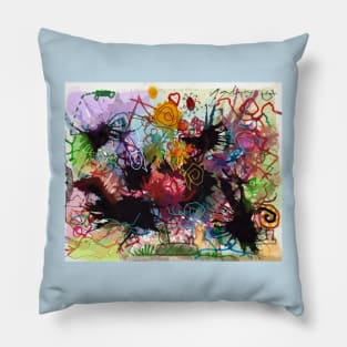 covid..snail and grave yard Pillow
