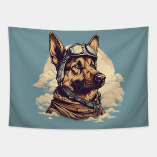 Aviator dog Tapestry