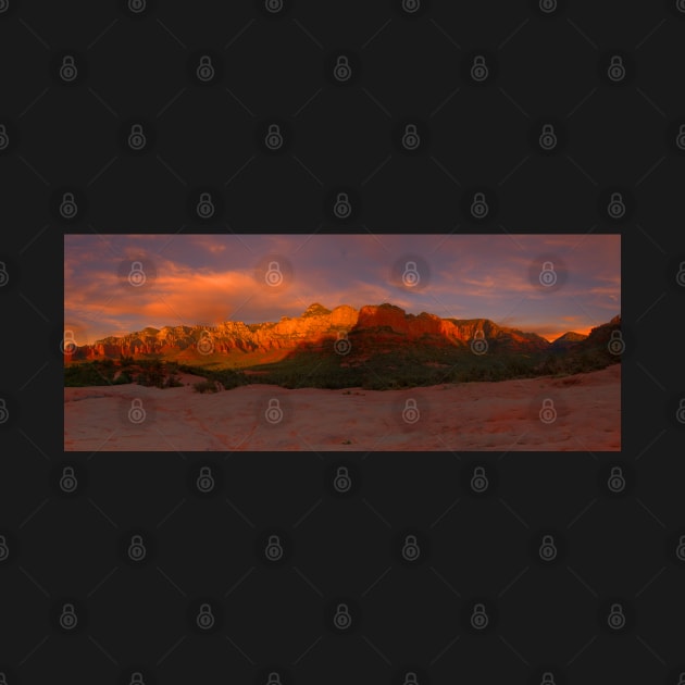 Sedona Red Rocks Sunset Panorama_WGC by wgcosby