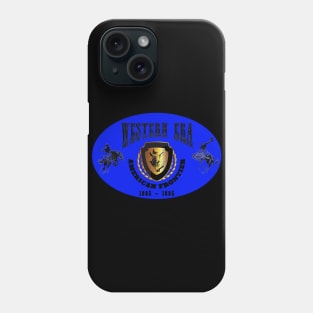 Western Era aka American Frontier - Blue, Black and Gold Phone Case