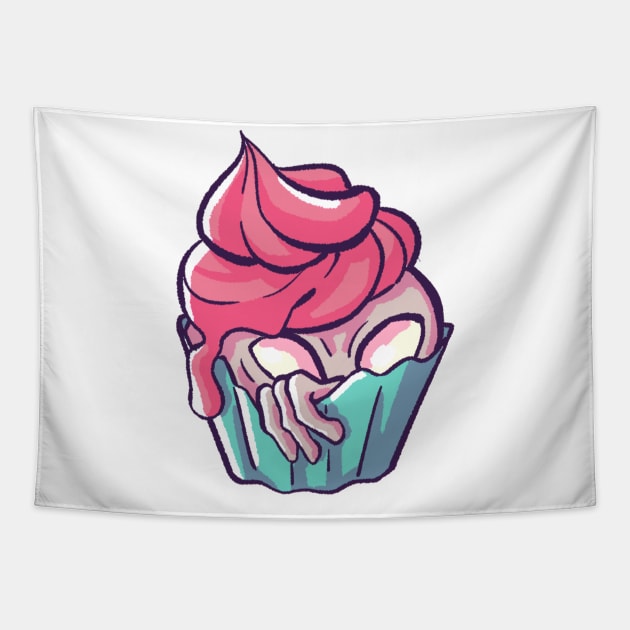 Alien Cupcake Tapestry by kztokun