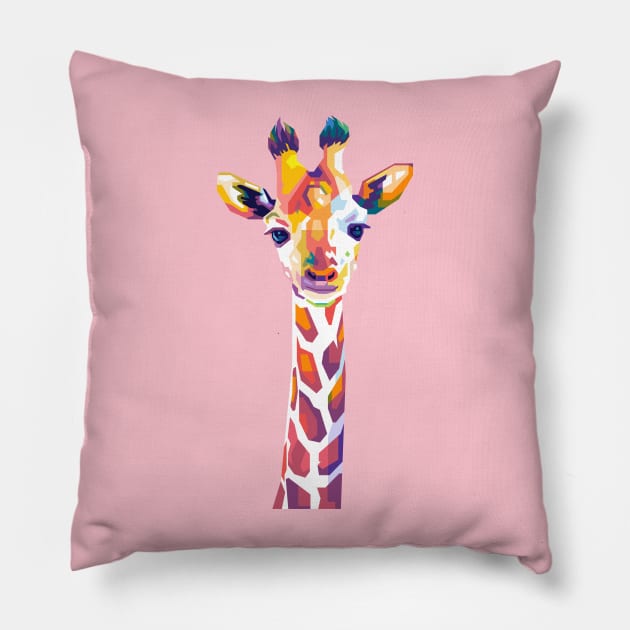 Baby giraffe Pillow by giltopann