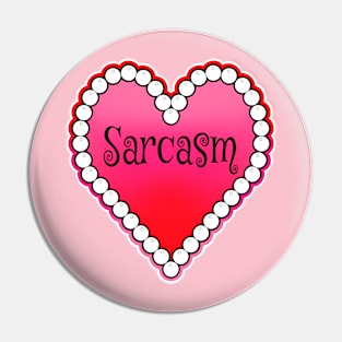 sarcasm heart and pearls Pin