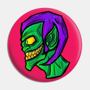 Grinning Green Goblin! Pin