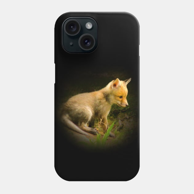 Red fox cub Phone Case by Guardi