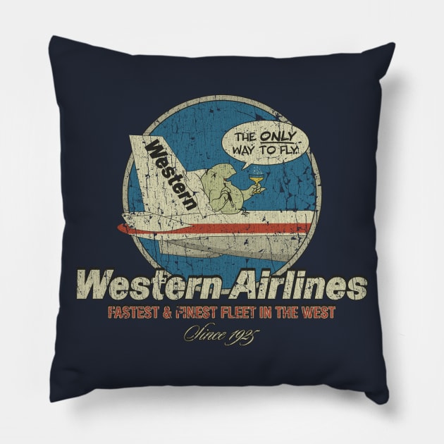 Western Airlines 1956 Pillow by JCD666