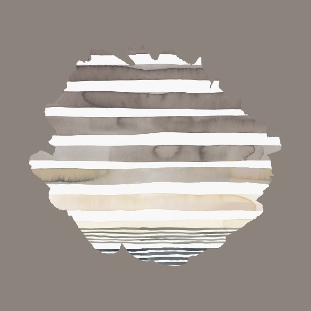 Watercolor Desert Sunset Stripes Cream by ninoladesign