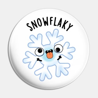 Snowflaky Funny Snow Flake Pun Pin