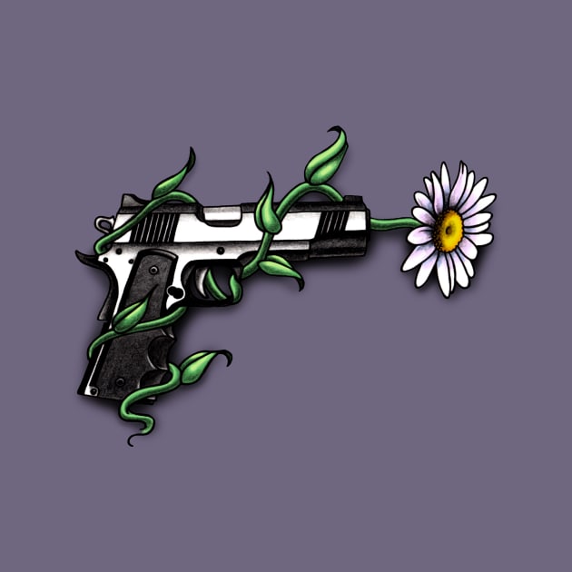 Daisy in Gun Barrel by bonedesigns