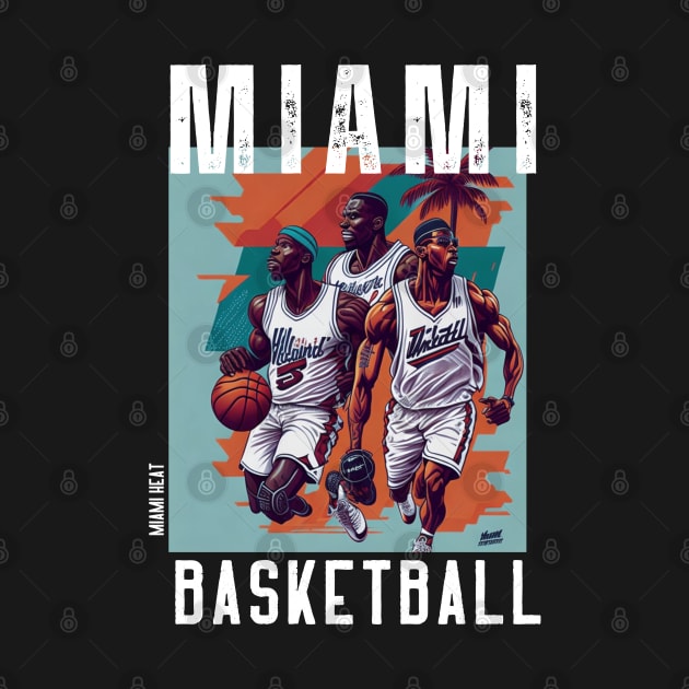 Miami heat basketball  vector graphic design by Nasromaystro