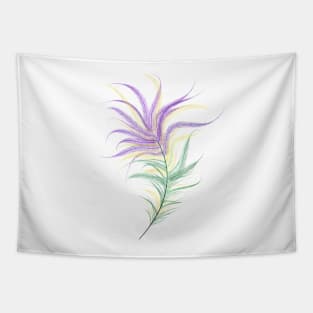 Ostrich Feather Mardi Gras Tapestry