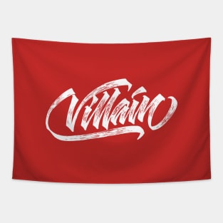 Villain White Tapestry