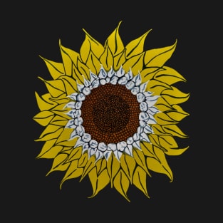 White and Yellow Sunflower T-Shirt