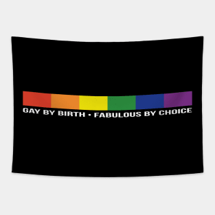 Gay By Birth - Narrow - WHITE Tapestry