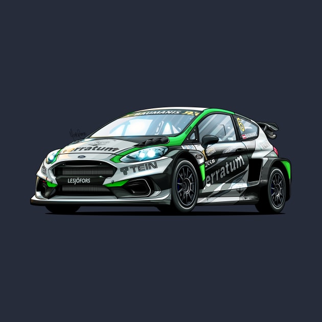 Ford Fiesta WRX Rallycross by Mario Ramos Rally Art