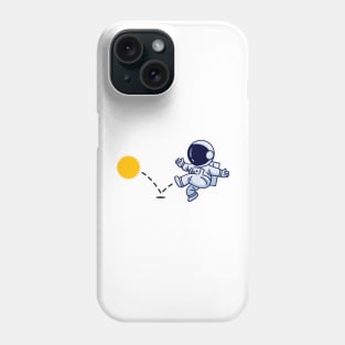 Astronaut plays Sun Soccer Phone Case