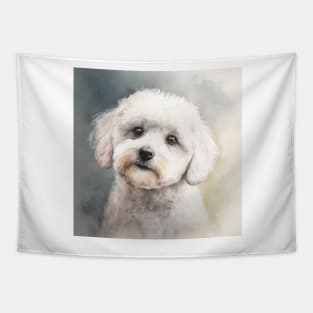 Bichon Frise Watercolour Style Painting Tapestry