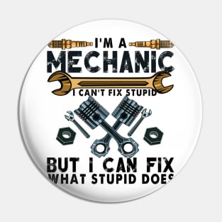 Funny Mechanic For Men Dad Car Auto Diesel Automobile Garage Pin