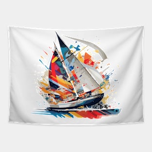 Sailing Boat Sea World Ocean Beauty Discovery Travel Tapestry