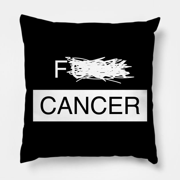 F Cancer Pillow by RisaRocksIt