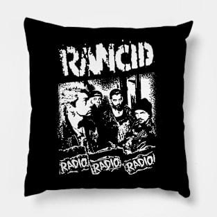 Rancid radio stencil Pillow