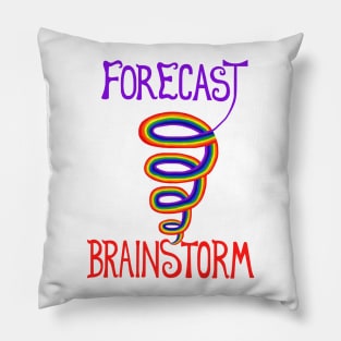 Forecast: Rainbow Tornado Brainstorm Pillow