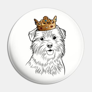 Norfolk Terrier Dog King Queen Wearing Crown Pin