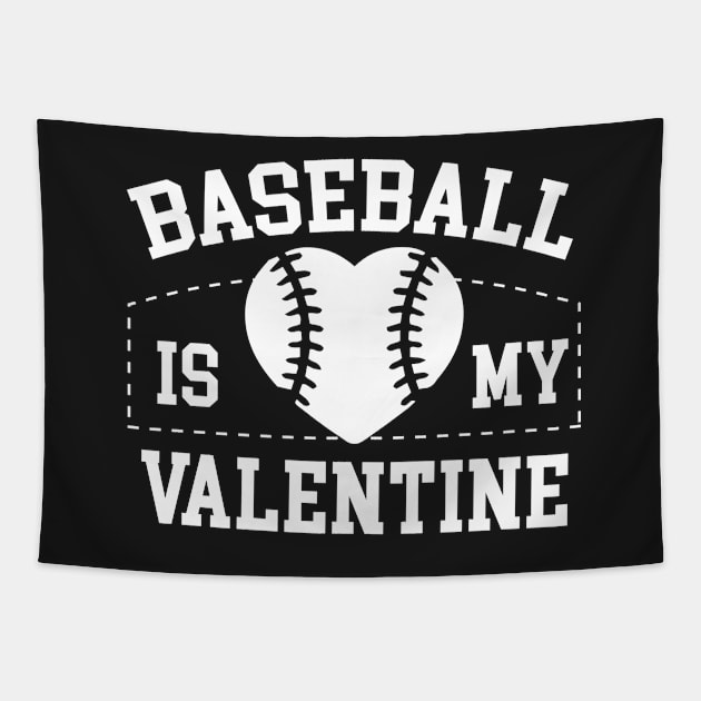 Baseball Is My Valentine - Kids' Youth Tapestry by Saraahdesign