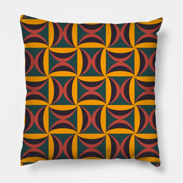 Colorful African abstract pattern Pillow by PaepaeEthnicDesign