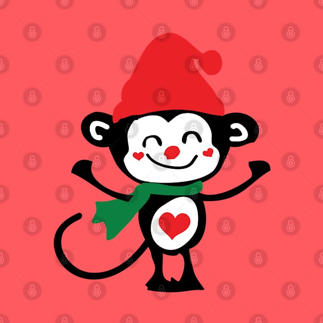 Monkey Santa by CindyS