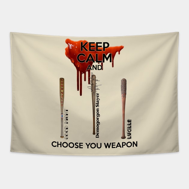Choose your weapon Tapestry by RedSheep