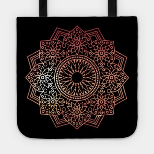 mandala design orange Tote