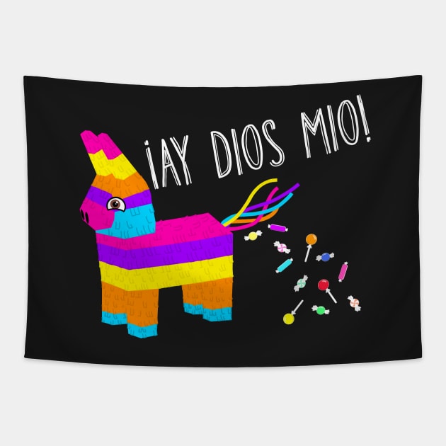 Ay Dios Mio!  Pinata Problems Tapestry by prettyinink