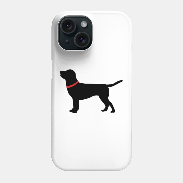 Black Labrador Phone Case by designInk