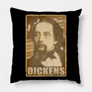 Charles Dickens Propaganda Pop Art Pillow