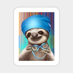 sloth with goggles Magnet