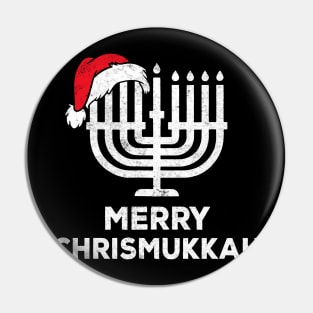 Not Today Santa Hanukkah Chanukah Santa Hat Menorah Jewish Pin