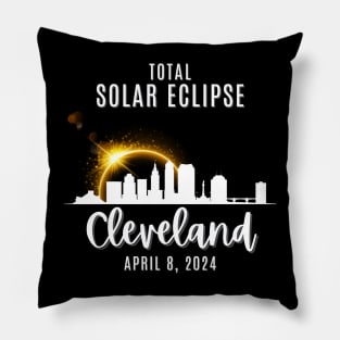 2024 Total Solar Skyline Eclipse in Cleveland Ohio CLE April 8 Pillow