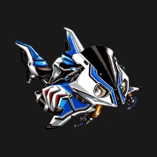 BMW S1000RR Shark White & Blue T-Shirt