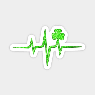 Irish Heartbeat St. Patricks Day Shamrock Music Magnet