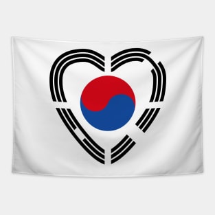 Korean Patriot Flag Series (Heart) Tapestry